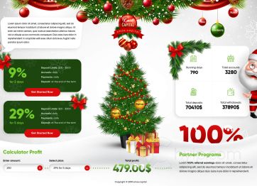 Изображение шаблона Xmas capital HYIP проекта