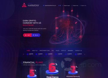 Изображение шаблона Cryptoharmony HYIP проекта